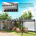 thumbnail image 4 of Outsunny 10' x 10' Outdoor Gazebo, Metal Retractable Pergola Canopy, Grey, 4 of 10