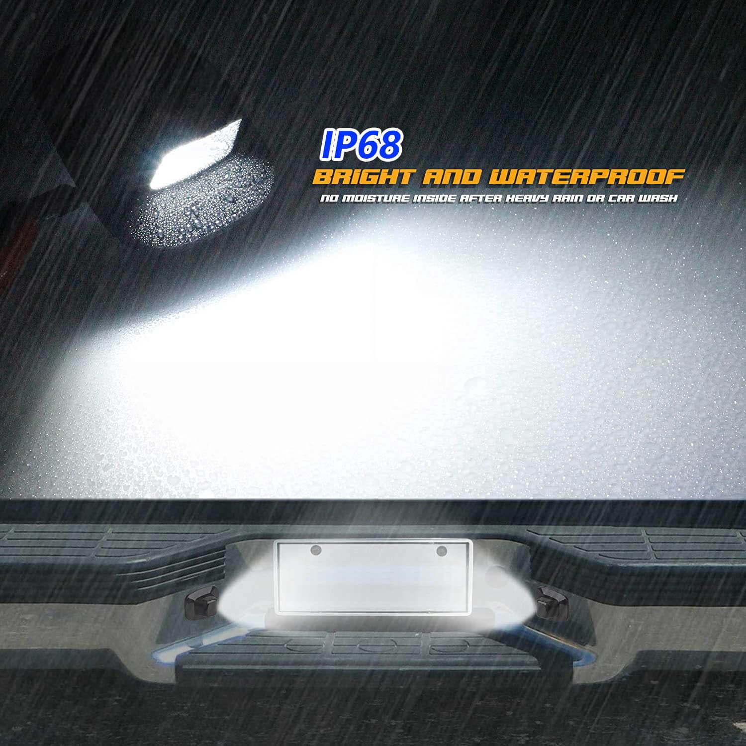 2X Rear LED License Plate Light Tag Lamp Assembly For Chevy GMC K1500 K2500 K3500