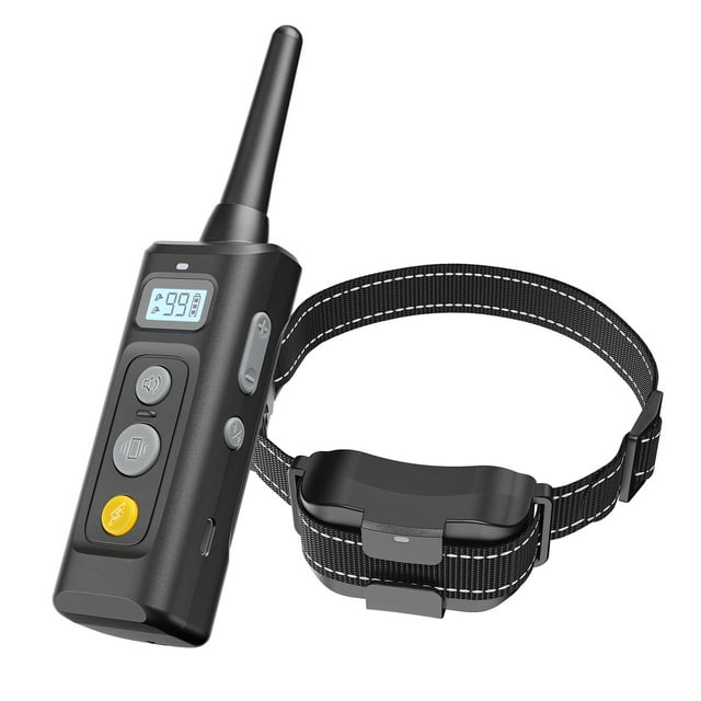 Shock Dog Anti-Barking Collar Rechargeable Dog Training Collar with Remote Control Electric Shock Collar for Dogs All Breeds IPX7 Waterproof