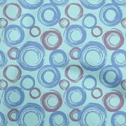 oneOone Cotton Flex Arctic Blue Fabric Abstract Diy Clothing Quilting Fabric Print Fabric By Yard 40 Inch Wide