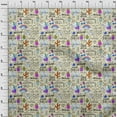 thumbnail image 4 of oneOone Polyester Spandex Light Gray Fabric Unicorn Pattern Sewing Material Print Fabric By The Yard 56 Inch Wide, 4 of 5