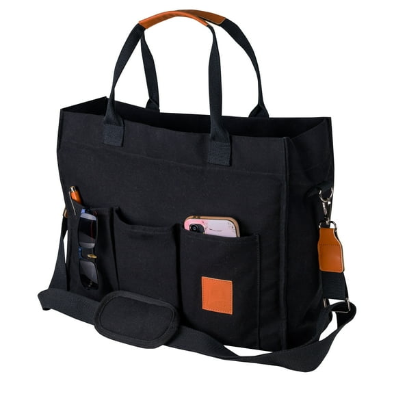 Large Canvas Tote Bag for Women, Crossbody Handbag, Removable and Adjustable Shoulder Strap