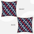 thumbnail image 7 of Velvet Decorative Throw Pillow Covers Set of 2, Soft Square Cushion Cover with Invisible Zipper Patriotic Red White Blue Stars Strips Printing, 18"x18", 7 of 7