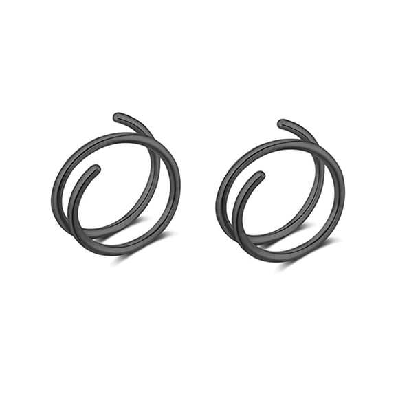 QIQUWOHUL S925 Silve Double Nose Hoop Ring For Piercing Nose Hoop, Nose Ring Hoop For Women, Spiral Nose Hoop For Girls, Nostril Piercing Jewelry