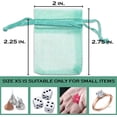 thumbnail image 2 of The Display Guys 48-pc 2x3 Teal Sheer Organza Gift Bag with Drawstring, Jewelry Candy Treat Wedding Party Favors Mesh Pouch, 2 of 5
