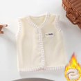 thumbnail image 1 of RXIRUCGD Vêtements pour Enfants en Velours Uni Double Face Col Rond Velours ( Beige, Taille : 1 An ), 1 of 3
