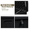 thumbnail image 2 of SONGMY 90 Gallon Waterproof Resin Deck Box, Double Wall Outdoor Storage Box with Lockable Lid for Garden Tools, Patio Cushions, Pools (Black), 2 of 6