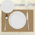 thumbnail image 3 of Ambesonne Vintage Home Place Mats Set of 4, Striped Modern, Standard Size, Sand Brown Chocolate, 3 of 6