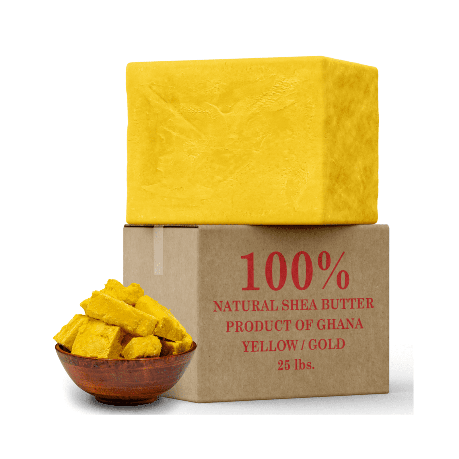 Raw African Shea Butter 3 lbs. Bulk Wholesale 100% Pure Natural Unrefined Organic Yellow Great For DIY Body Butters, Lotion, Cream, lip Balm & Soap Making Supplies, Eczema & Psoriasis, Stretch Mark