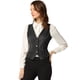 thumbnail image 1 of Chaleco de mezclilla para mujer con cuello en V y botones sin mangas, informal, chaqueta vaquera Negro M, 1 of 6