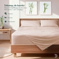 thumbnail image 2 of Juego de Sábanas de Bambú Dreamlab, Ropa de Cama Ultra Suave, Fresca, Hipoalergénica, Ecológica, Sábanas Matrimoniales de Bambú, Color Rosa Palo, 2 of 10