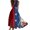 Deep Red, variant on Women's Stylish V-Neck Sleeveless Dress Independence Day Themed Print, Casual Long Sundress for Beachwear and Holiday Celebrations,Black L