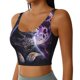 thumbnail image 2 of Balery Purple Moon Cat Sujetadores deportivos con espalda cruzada para mujer, acolchados, sin costuras, de alto impacto, ideales para yoga, gimnasio, entrenamiento y fitness.-XX-Large, 2 of 8