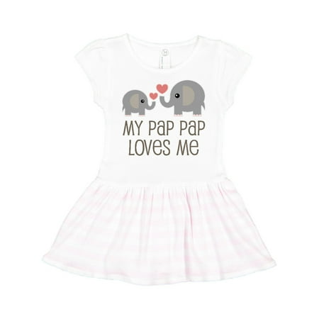 

Inktastic My Pap Pap Grandpa Loves Me Gift Toddler Girl Dress