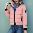 thumbnail image 7 of Homenesgenics Winter Jackets Plus Size ! Women's Plush Jacket Short Clothes Fleece Jacket with Added Velvet and Thick Coat Puffer Quilted Down Jacket Pink XXL, 7 of 7