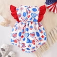 thumbnail image 4 of Zhuashum 4Th Of July Toddler Girls Bodysuit 18-24 Months Sleeveless Independence Day 4Th Of July Romper Bodysuits Crew Neck Cartoon Graphic Patriotic Dailywear Red, 4 of 6