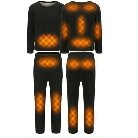 

Women s Heated Thermal Underwear set USB Women s Thermal Underwear set Long Johns Fleece Lined Top Bottom Base Layer