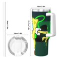 thumbnail image 4 of Pofeuu SpongeBob SquarePants Tasse à Glace en Acier Inoxydable 40OZ avec Poignée et Paille pour Plage/voyage, 4 of 8