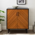 thumbnail image 4 of Walker Edison Hampton 28" Armoire d'Accent Bois Moderne en Noir Massif, 4 of 6