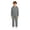 Light Gray, variant on Boys Solid Hooded Onesie for Halloween, Full Zip Plush Jumpsuit with Ribbed