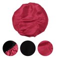 thumbnail image 3 of Gorro de Ducha Sólido Durable para Mujeres de Unique Bargains para Baño, Vacaciones, Hotel, Viaje, Satén EVA Rojo, 3 of 3