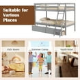 thumbnail image 6 of Costway Twin Over Twin Bunk Bed with 2 Storage Drawers Ladder No Box Spring Needed Gray, 6 of 10