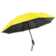 thumbnail image 4 of Folding Umbrella with Fan Strong Compact Umbrella for Trips Climbing Walking Yellow, 4 of 7