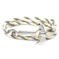 thumbnail image 3 of Nuevas pulseras de ancla de hacha de plata de moda para hombres, abalorios de cuerda de supervivencia 550 Ch,10, 3 of 5