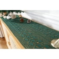 thumbnail image 4 of Xiao Hua Mantel de encaje rectangular para cocina, comedor, boda, fiesta, decoración - TAMAÑO C: 11.8 x 70 pulgadas, verde A, 4 of 5