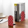 thumbnail image 5 of Pofeuu Bulldog Red Print Large Bookend Hold Heavy Books- Wood Bookends for Heavy Books Heavy Duty Book Ends Wood Bookends for Office Desk Non-Skid, 5 of 7