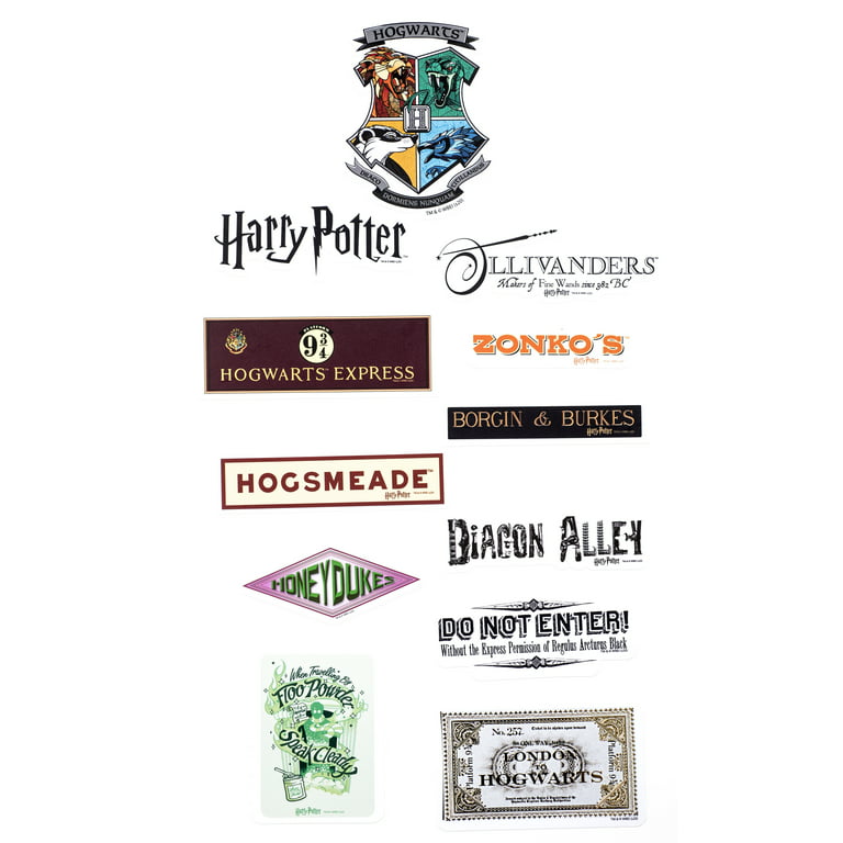 Conquest Journals Harry Potter Draco Vinyl Stickers, Set of 50 Unique Stickers, Officially Licensed, Waterproof, Scratch and UV Resistant, Potterfy