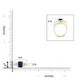 thumbnail image 4 of Angara Natural 1.05 Ct. Blue Sapphire with Diamond Side Stones Ring in 14K Yellow Gold for Women (Ring Size: 12), 4 of 9