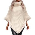 thumbnail image 1 of Heiheiup Robes pour Femmes 2024 Mode Féminine Décontractée Automne Hiver Style Col Patchwork Couleur Cardigan à Manches Cinq Points Manteau Chandail Manteau, 1 of 6