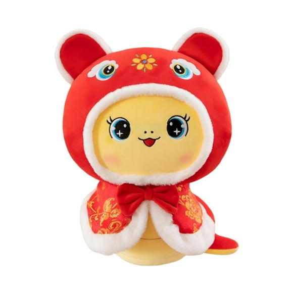 Awwp Year of the Snake Doll Big Sale! 2025 Year of the Snake Doll Lion Dance Snake ， New Year Stuffed Mascot 2025 Chinese Zodiac Souvenir Soft Animal for Spring Festival Decoration