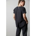 thumbnail image 4 of Josie Natori Womens Chi French Terry Split-Back Top,Heather Black,Small, 4 of 4