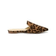 thumbnail image 3 of BLISSFUL STEP Women's Casual Pointy Toe Flat Slides Mules Shoes Leopard 5, 3 of 8