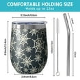 thumbnail image 5 of Halloween Pattern 12oz Stainless Steel Insulated Wine Tumbler with Lid and Straw – Double Wall Vacuum Mug for Hot & Cold Drinks, 304 Steel Interior, Sweat-Free Design. Trick or Treat !, 5 of 5