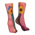 thumbnail image 7 of Salouo Cowboy Boots With Flowers Pattern Fun Novelty Crew Socks,Casual Athletic Socks Neutral Socks, 7 of 7
