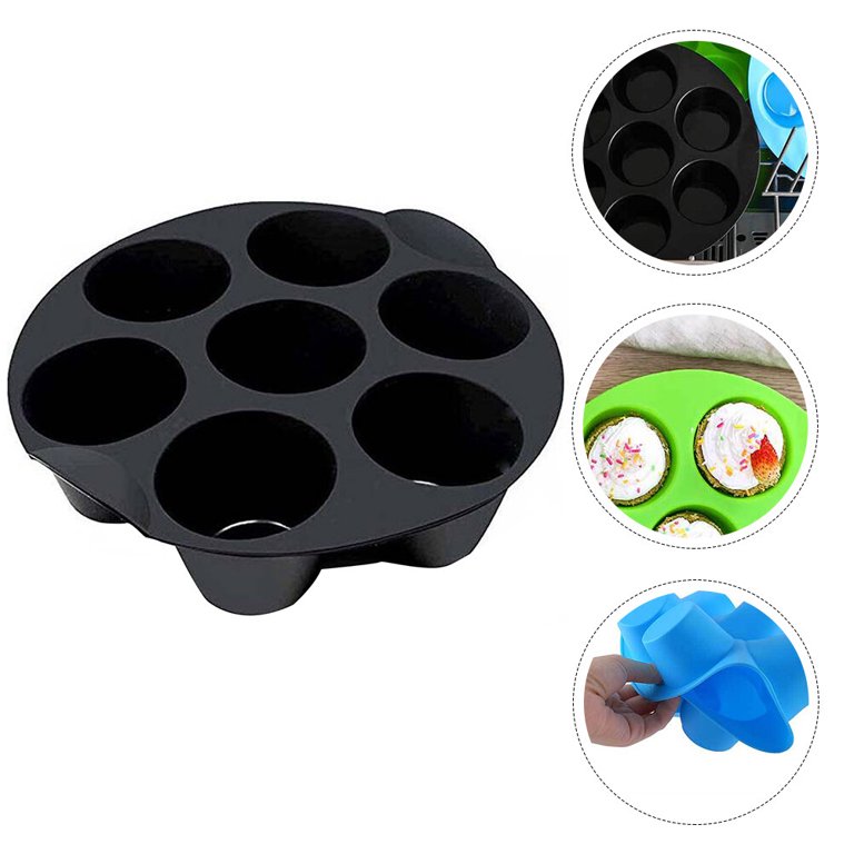 Silicone Muffin Pan Cupcake Pans Silicone Molds Universal Air Fryer 7-Cup  Silicone Baking Pan Kitchen Gadgets Accessories - AliExpress