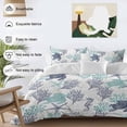 thumbnail image 4 of Teal Blue Coastal Bedding 3 Piece Duvet Cover Set California King, Sea Turtle Nautical Coral Summer Beach Soft Microfiber Comforter Cover with Zipper Closure & Pillowcases, FadeResistant Quilt Cover, 4 of 9