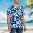thumbnail image 5 of Goofa Evil Eye Hawaiian Shirt for Men, Unisex Summer Beach Casual Short Sleeve Button Down Shirts,Aloha Tropical Floral print shirt-Medium, 5 of 9