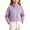Purple # Girls Tops, variant on Falkdiz Girls Long Sleeve Shirts Outdoor Warm Cropped Tops Fleece Winter Mock Neck Solid Color Zip-up for Girls School , Black , Size: 5-6 Years