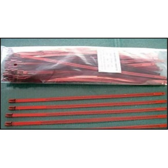 Klarus CTS-06P7X300ACC-RED Stainless Steel Cable Tie, Anodized Red - 10 Piece Per Pack