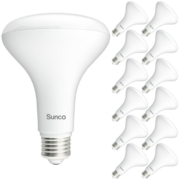 Sunco 12 Pack BR30 LED Bulb, Recessed Can Light Bulbs, Indoor Flood Lighting, 1600 LM, 16W (100W Equivalent) 4000K Cool White, E26 Medium Base, Dimmable UL