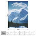 thumbnail image 4 of Chilfamy Mountain Range Print Flannel Throw Blanket for Bed Couch Car All Seasons, Kids and Adults, 3 Sizes 60x80in, 4 of 6