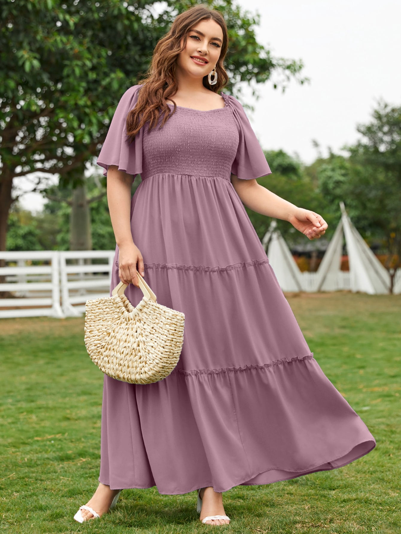 Women's Plus 1pc Butterfly Sleeve 