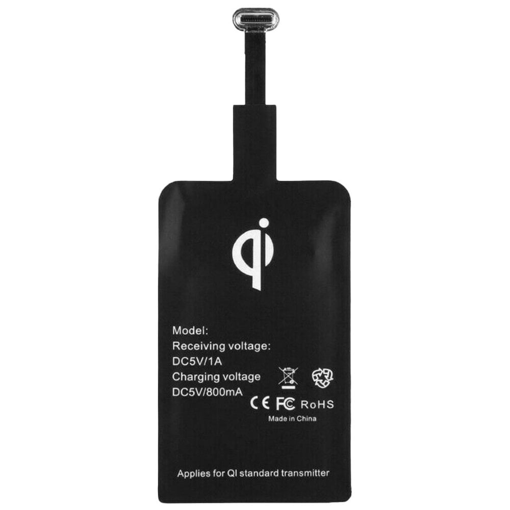 Charging Receiver Fast QI Charger Adapter Thin Portable Type-C Wireless Charger Adapter