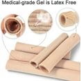 thumbnail image 3 of Cuttable Toe Tubes Sleeves 5 Pack（0.8 inch/2 cm diameter）, Made of Elastic Fabric Lined with Silicone Gel. Toe Sleeve Protectors Relief Toe Pressure Pain, Corn and Calluses Remover, 3 of 8