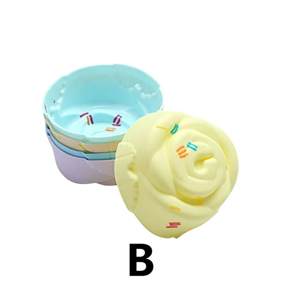 Xecvkr 20 PCS Silicone Muffin Cups Baking Molds for Cupcakes Small Cakes Pudding Jelly Assorted Shapes Colors Non Stick Reusable