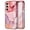 Rose Gold Marble, variant on CASEFIV for Samsung Galaxy S23 FE 5G Case,Heavy Duty Full Body Shockproof Dustproof Protection 3 in 1 Slim Thin Anti-Scratch Marble Cover for Women Girls,Rose Gold Marble